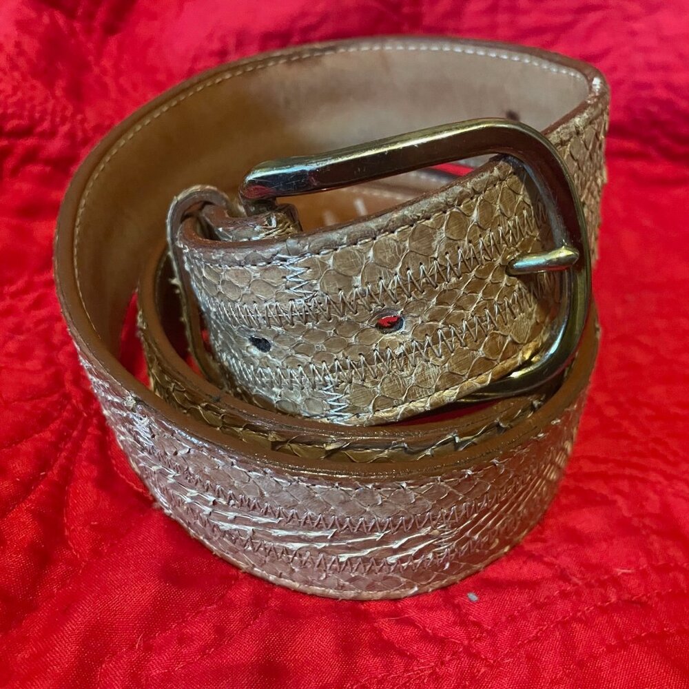 Men's 40 inch snakeskin belt